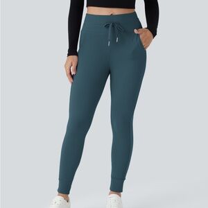 NWT Halara High Waisted Drawstring Jogger Size: Medium Petite Color: Oxford Blue